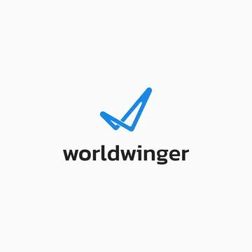 Infinity bird wings abstract logo design. 스톡 일러스트