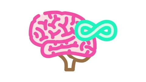 Infinity brainstorm color icon animation Stock Footage 327261910