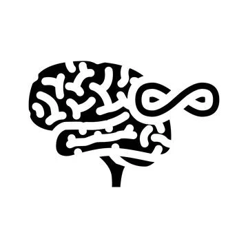 Infinity brainstorm glyph icon vector illustration 스톡 일러스트