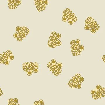Infinity brainstorm glyph seamless pattern Stock Illustration