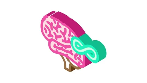 Infinity brainstorm isometric icon animation Stock Footage 327283329
