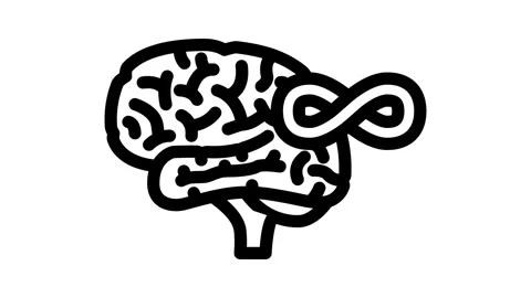 Infinity brainstorm line icon animation Stock Footage 326754082