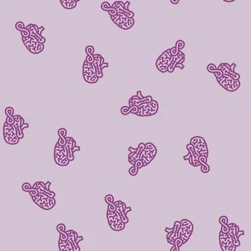 Infinity brainstorm line vector seamless pattern Stock Illustration
