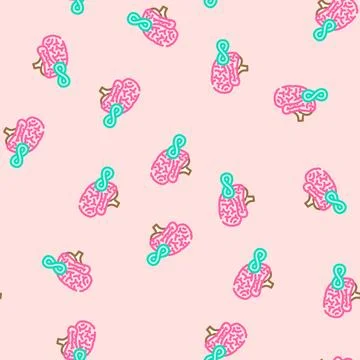 Infinity brainstorm vector seamless pattern Stock Illustration