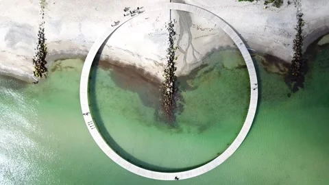 The Infinity Bridge in Aarhus, Denmark Stock Footage 196159836
