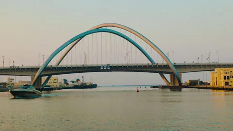 Infinity Bridge in Dubai United Arab Emirates Stock Footage 169150375