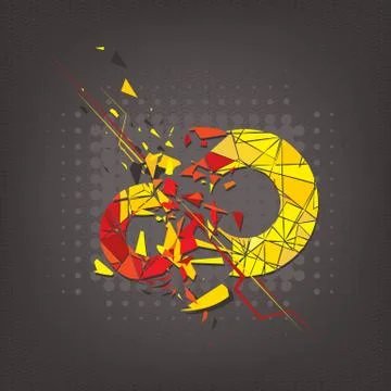 Infinity broken glass Stock Illustration