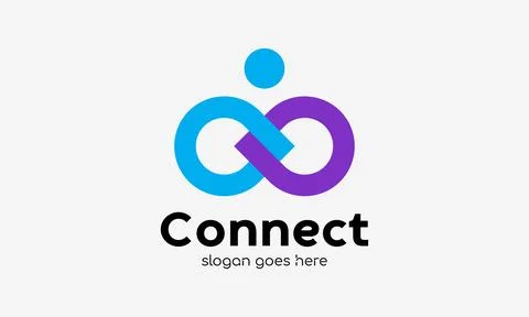 Infinity chain logo vector link connection technology strong team networkin.. Stock Illustration