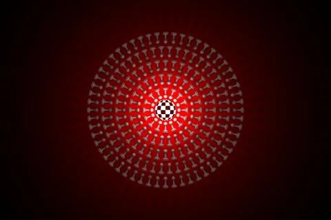 Infinity (chess metaphor). 3D render illustration Stock Illustration