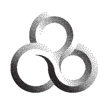 Infinity circle. Abstract geometric round shape. Illustrazione stock