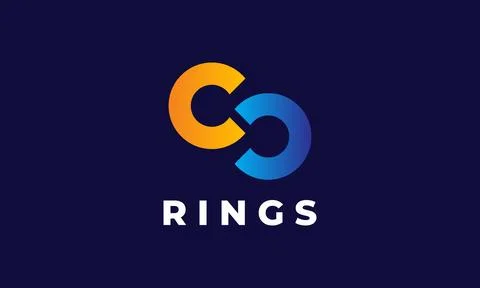 Infinity circle chain logo vector link connection technology Illustrazione stock