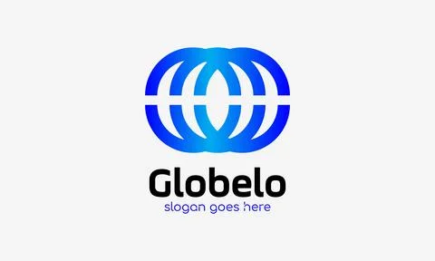 Infinity circle chain logo vector link connection technology Stock Illustration