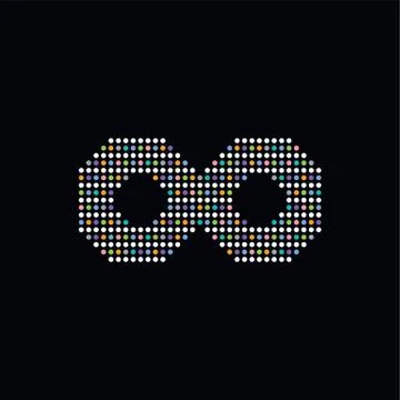 Infinity circle dot logotype 스톡 일러스트