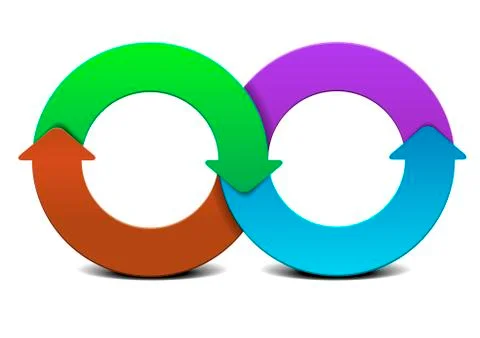 Infinity circle infographic Stock Illustration