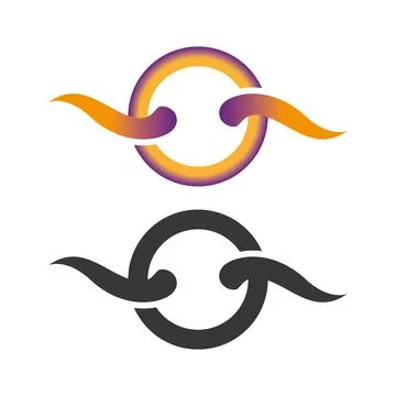 Infinity Circle Logo Design Modern Connection Symbol Stock Illustration