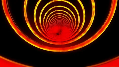 Infinity circle tunnel Stock Footage 99443618