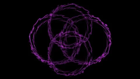 Infinity circles of violet lines on a black background Stock-Footage 279407953