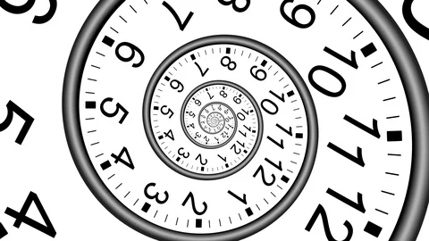 Infinity clock time concept droste motion 4k Stock Footage 105902966