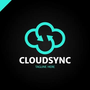 Infinity cloud logo design vector. Cloud letter s logo template. Stock Illustration