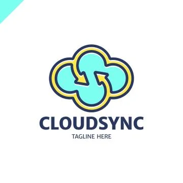 Infinity cloud logo design vector. Cloud letter s logo template. Stock Illustration