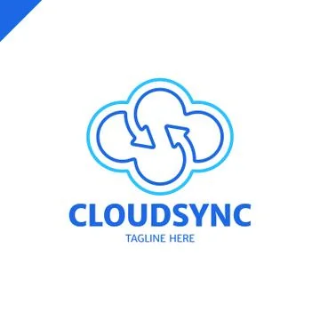 Infinity cloud logo design vector. Cloud letter s logo template. Stock Illustration