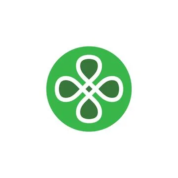 Infinity clover leaf vector icon illustration design Stock Illustration