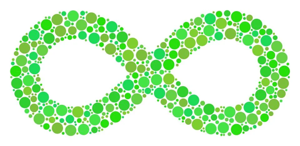 Infinity Collage of Dots Stock Illustration