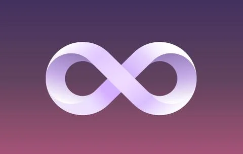 Infinity color icon, sign element geometric, Vector Stock Illustration