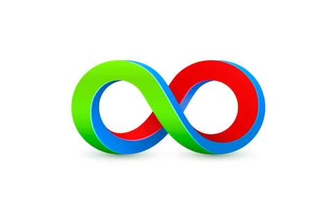 Infinity color icon, sign element geometric, Vector 스톡 일러스트