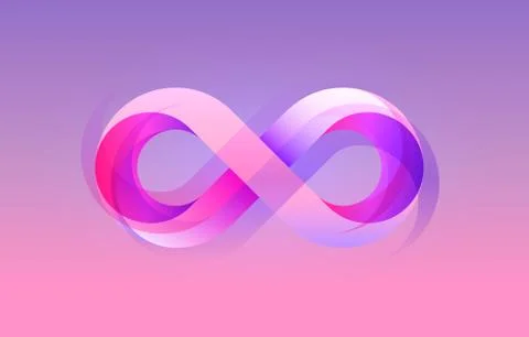 Infinity color icon, sign element geometric, Vector Stock Illustration