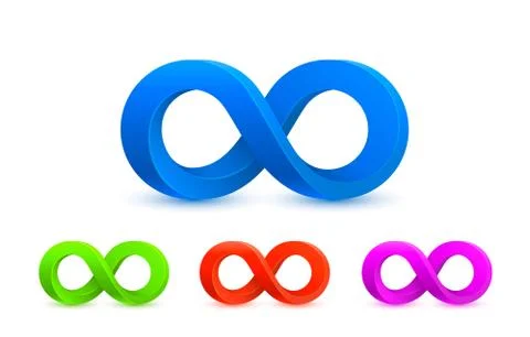 Infinity color icon, sign element graphic, Vector Stock Illustration