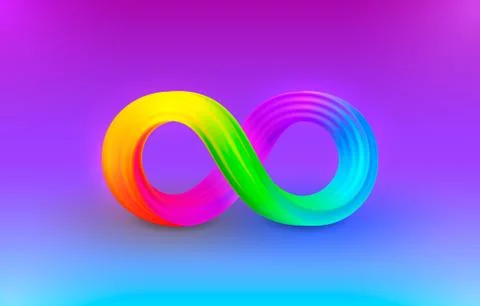 Infinity color icon, sign element graphic. Vector Stock Illustration