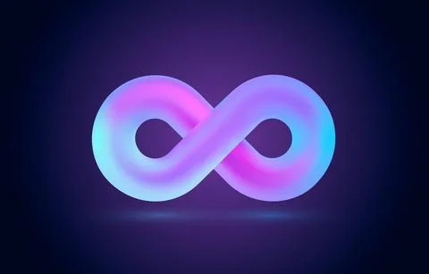 Infinity color icon, sign element geometric, Vector Illustrazione stock