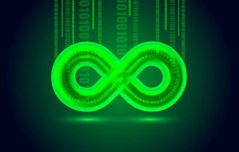 Infinity color icon, sign element geometric, Vector Stock Illustration