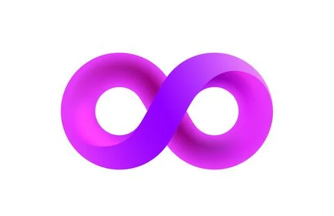 Infinity color icon, sign element graphic. Vector illustration Stock Illustration