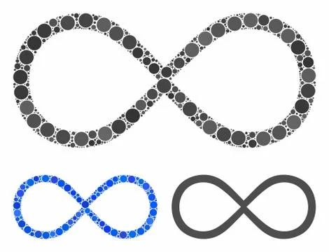 Infinity Composition Icon of Spheric Items Stock Illustration