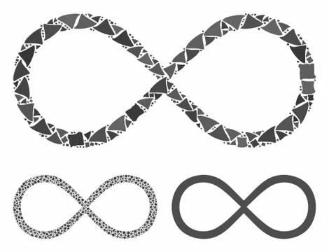 Infinity Composition Icon of Tremulant Pieces Stock Illustration