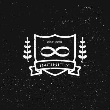 Infinity Concept, Monoline Logo Template 스톡 일러스트