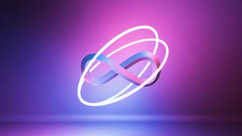 Infinity concept in neon glow scanner. Stock Footage 127127609