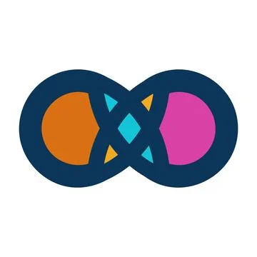 Infinity connect icon vector logo template illustration design Stock Illustration