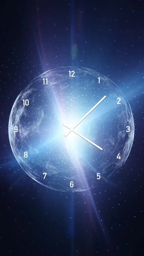 Infinity cosmos time looping clock Stock Footage 340237176