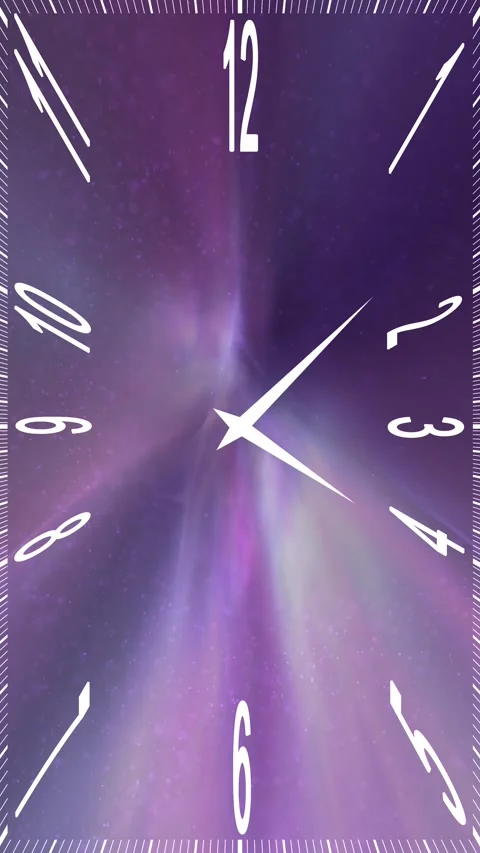 Infinity cosmos time looping clock on artistic glowing light Stock Footage 345056065
