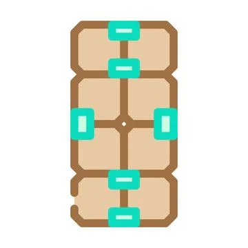 Infinity cube fidget toy color icon vector illustration Stock Illustration
