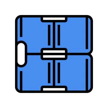Infinity cube fidget toy color icon vector illustration Stock Illustration