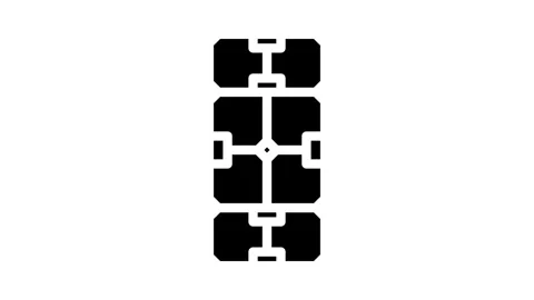 Infinity cube fidget toy glyph icon animation Stock Footage 326742543