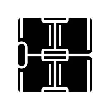 Infinity cube fidget toy glyph icon vector illustration Stock Illustration