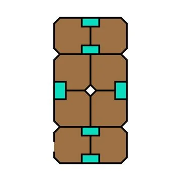 Infinity cube fidget toy icon color illustration Stock Illustration