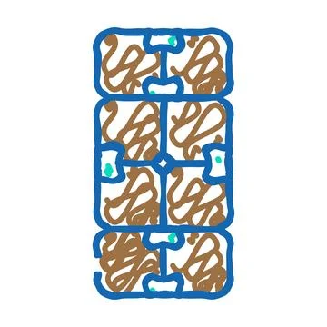 Infinity cube fidget toy icon doodle illustration Stock Illustration