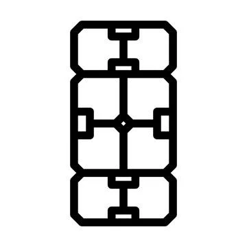 Infinity cube fidget toy line icon vector illustration Stock Illustration