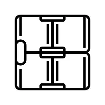 Infinity cube fidget toy line icon vector illustration Stock Illustration